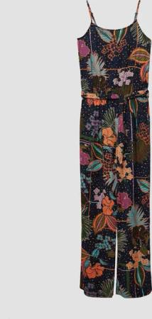 s.Oliver Overall Gemusterter Jumpsuit aus satinierter