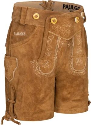 PAULGOS Trachtenhose Kinder Lederhose Kurz mit