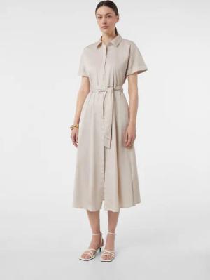 Comma Maxikleid Midikleid aus Popeline mit