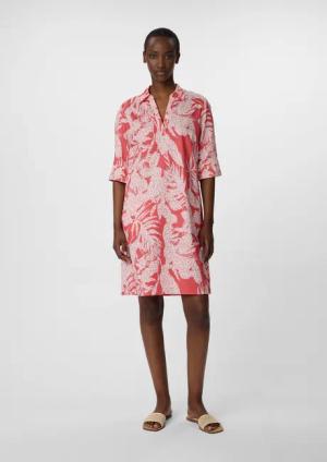 Comma Minikleid Kurzes Hemdblusenkleid mit All-over-Print