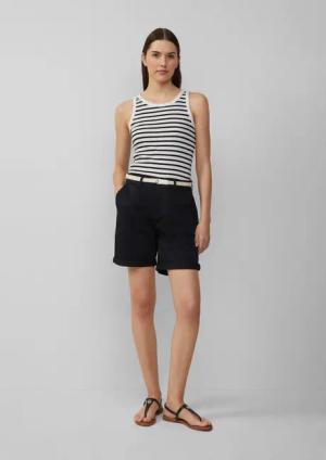 s.Oliver Shorts Shorts mit geflochtenem Gürtel