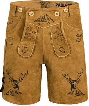 PAULGOS Trachtenhose Herren Lederhose Kurz mit