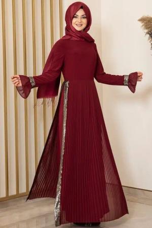 Modavitrini Maxikleid Damen Hijab Abendkleid mit