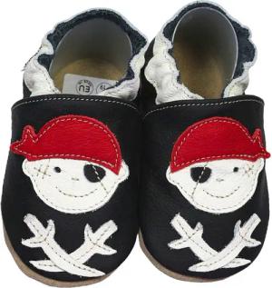 HOBEA-Germany Krabbelschuhe Pirat Jack schwarz 18/19