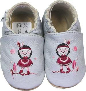 HOBEA-Germany Krabbelschuhe Mädchen grau 18/19 (6