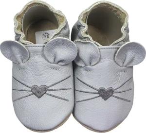 HOBEA-Germany Krabbelschuhe Maus hellgrau 18/19 (6