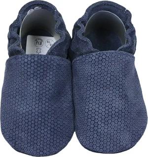 HOBEA-Germany Krabbelschuhe blau geprägt 16/17 (0