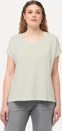 Ulla Popken T-Shirt T-Shirt Love Knöpfe