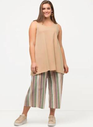 Ulla Popken Longshirt Longtop Naturfärbung A-Linie