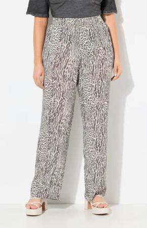 Ulla Popken Schlupfhose Hose Rose Animaldruck