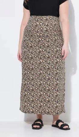 Ulla Popken Schlupfrock Bellieva Jersey-Maxirock Muster