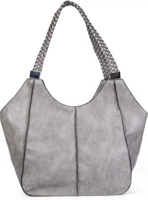 ITALYSHOP24 Schultertasche Damen XXL FLECHTOPTIK Hand-Tasche