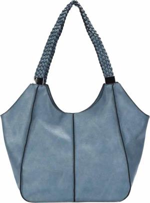 ITALYSHOP24 Schultertasche Damen XXL FLECHTOPTIK Hand-Tasche