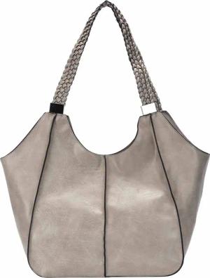 ITALYSHOP24 Schultertasche Damen XXL FLECHTOPTIK Hand-Tasche