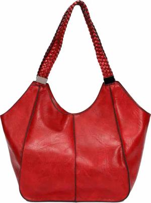 ITALYSHOP24 Schultertasche Damen XXL FLECHTOPTIK Hand-Tasche