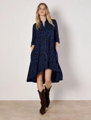 Apricot Minikleid Hemdkleid, (1-tlg) mit Krempelärmeln