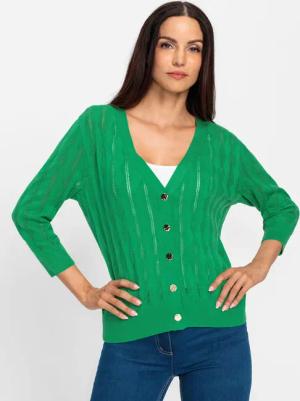 heine Strickjacke Ajourstrickjacke
