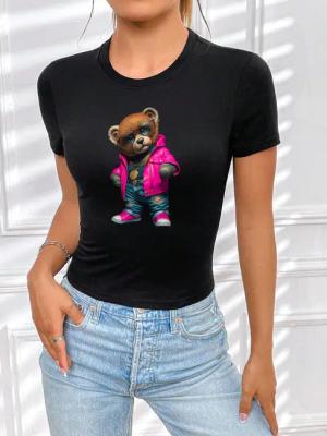 RMK Print-Shirt Damen Shirt kurzarm Rundhalsshirt