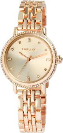 Excellanc Quarzuhr 1800248 mit Metallarmband, Similibesatz,