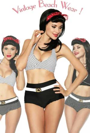 Samegame Triangel-Bikini Rockabilly Wendebikini mit Gürte