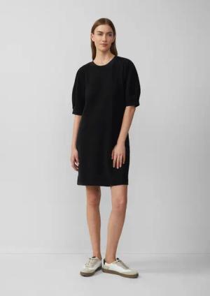 s.Oliver Minikleid Kurzes Scuba-Kleid mit Puffärmeln