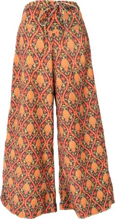Guru-Shop Relaxhose Weite Samt Marlenehose, hochgeschnittene