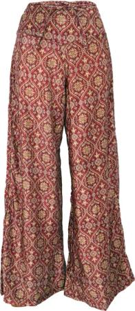 Guru-Shop Relaxhose Weite Samt Marlenehose, hochgeschnittene