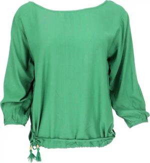 Guru-Shop Longbluse Langarm Boho Blusentop mit