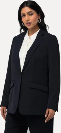 Ulla Popken Blusenblazer Blazer Acetat Reverskragen