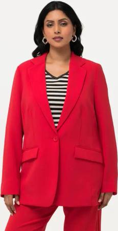 Ulla Popken Blusenblazer Blazer Acetat Reverskragen