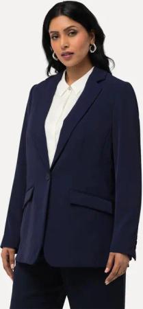 Ulla Popken Blusenblazer Blazer Acetat Reverskragen