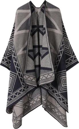 Refttenw Poncho Warmer Damen-Tuch,Vorne öffnender Tuch,Schal