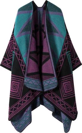 Refttenw Poncho Warmer Damen-Tuch,Vorne öffnender Tuch,Schal