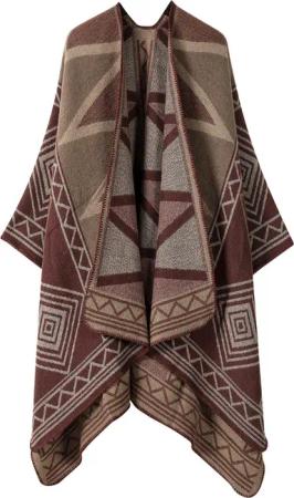 Refttenw Poncho Warmer Damen-Tuch,Vorne öffnender Tuch,Schal