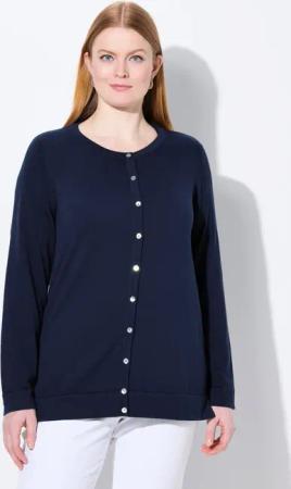 Ulla Popken Strickjacke Twinset-Strickjacke Rundhals Langarm