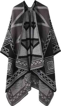 Refttenw Poncho Warmer Damen-Tuch,Vorne öffnender Tuch,Schal