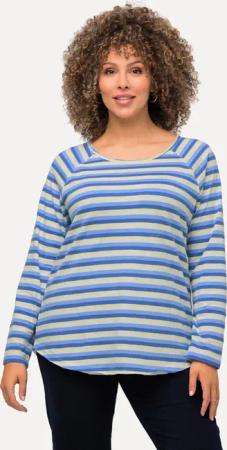 Ulla Popken Longshirt Shirt Ringel A-Linie