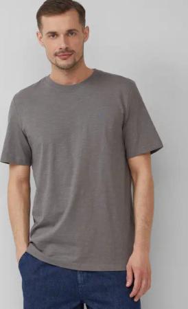 s.Oliver Kurzarmshirt T-Shirt mit Flammgarnstruktur und