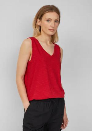 s.Oliver Shirttop Top mit Flammgarnstruktur und
