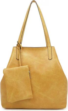 ITALYSHOP24 Schultertasche Damen Tasche SET 2in1