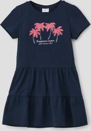 s.Oliver Minikleid Kurzes Kleid mit Pailletten-Applikation
