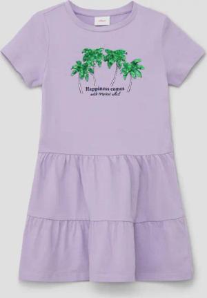 s.Oliver Minikleid Kurzes Kleid mit Pailletten-Applikation