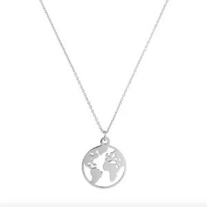 Kim Johanson Kette mit Anhänger Weltkarte,