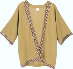 Guru-Shop Kimono Kurzer Kimono, Boho Cardigan,