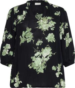 KAFFE Curve Langarmbluse Langarm-Bluse KCedina Große