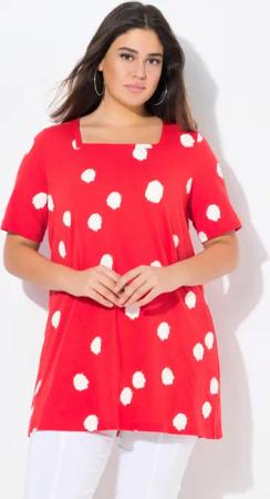 Ulla Popken T-Shirt Longshirt Punkte A-Linie