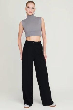 fashionshowcase Palazzohose Damen Stoffhose Marlenehose mit