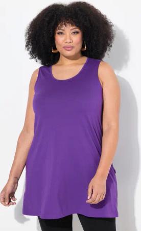 Ulla Popken Longtop Top A-Linie Rundhalsausschnitt
