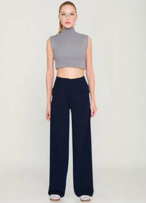 fashionshowcase Palazzohose Damen Stoffhose Marlenehose mit