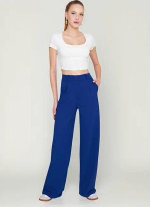 fashionshowcase Palazzohose Damen Stoffhose Marlenehose mit